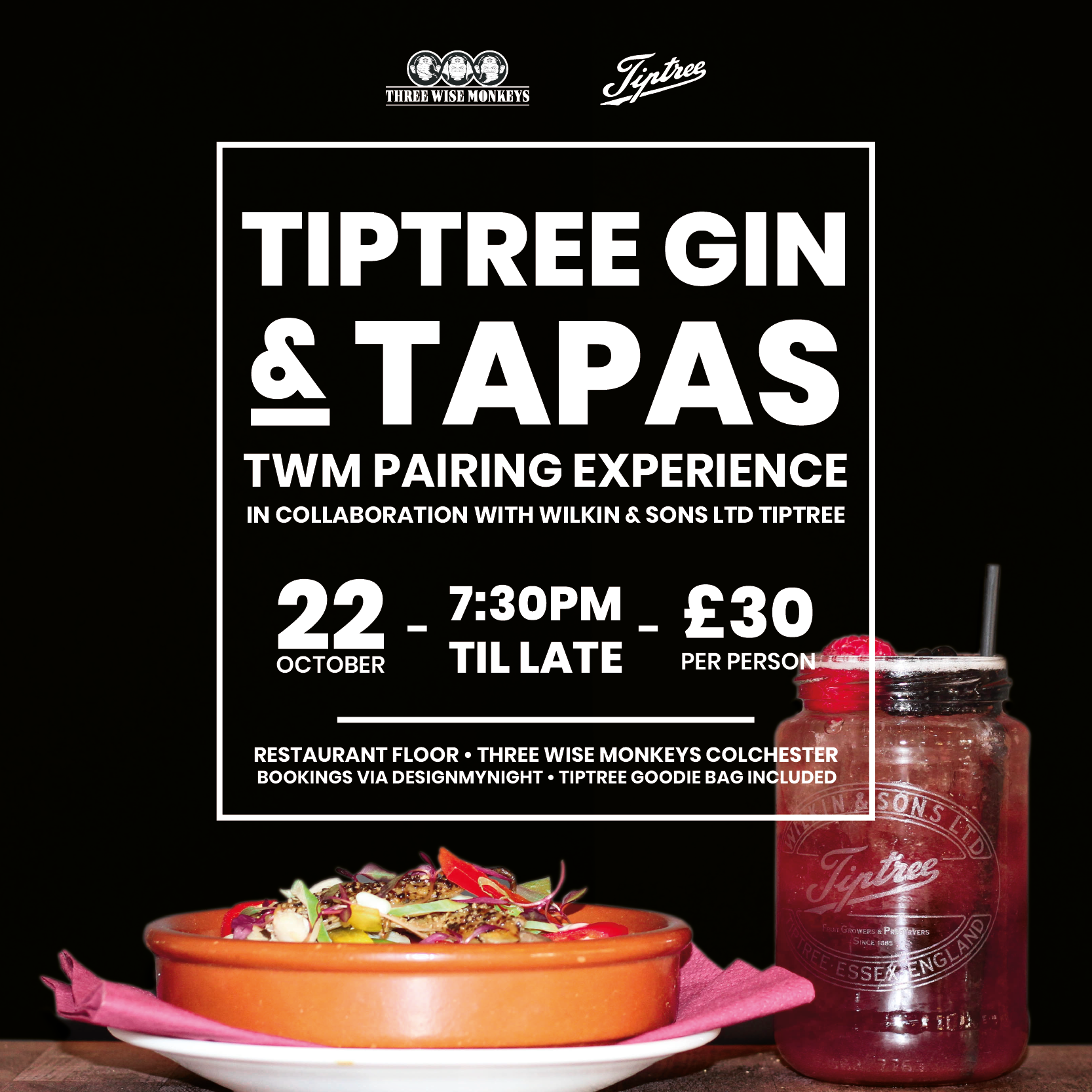 Tiptree Gin & Tapas
