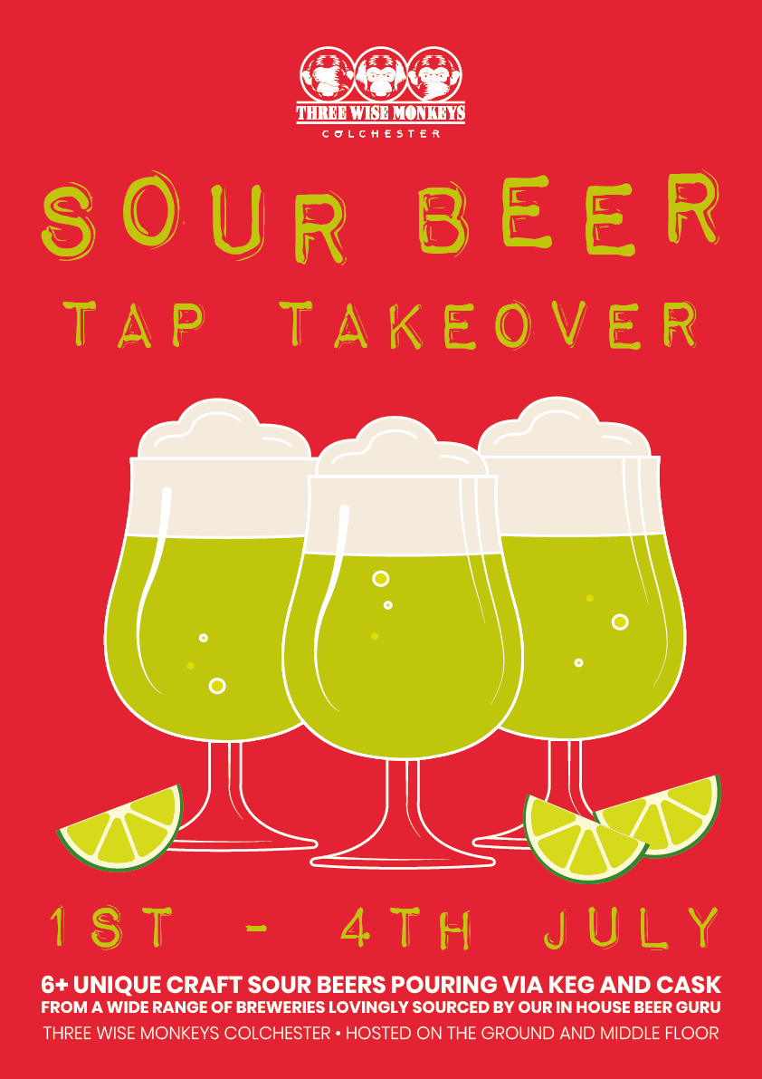 Sour Beer Tap Takeover Three Wise Monkeys Colchester