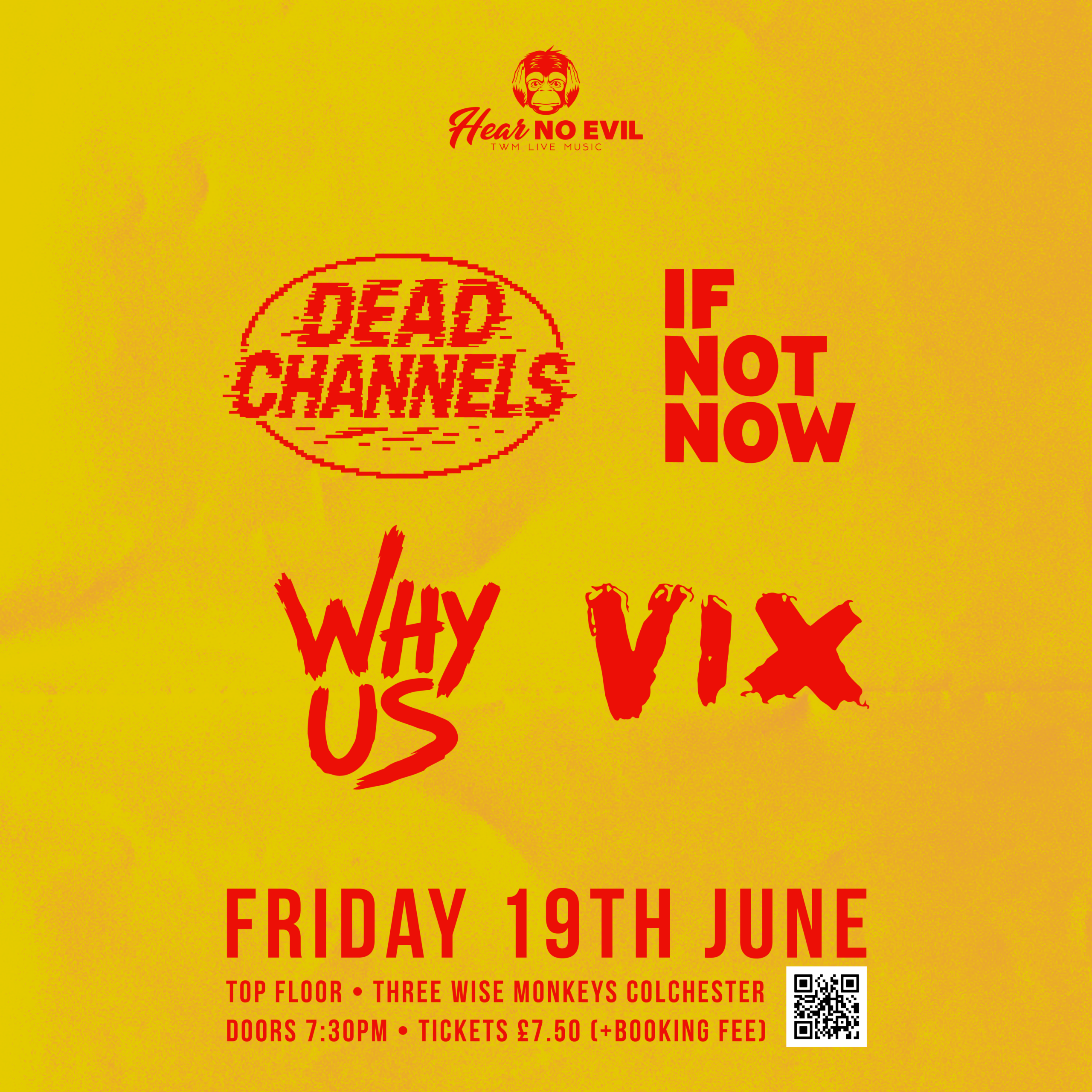 Colchester’s Biggest Alt Showcase - If Not Now, Dead Channels, Why Us and Vix.