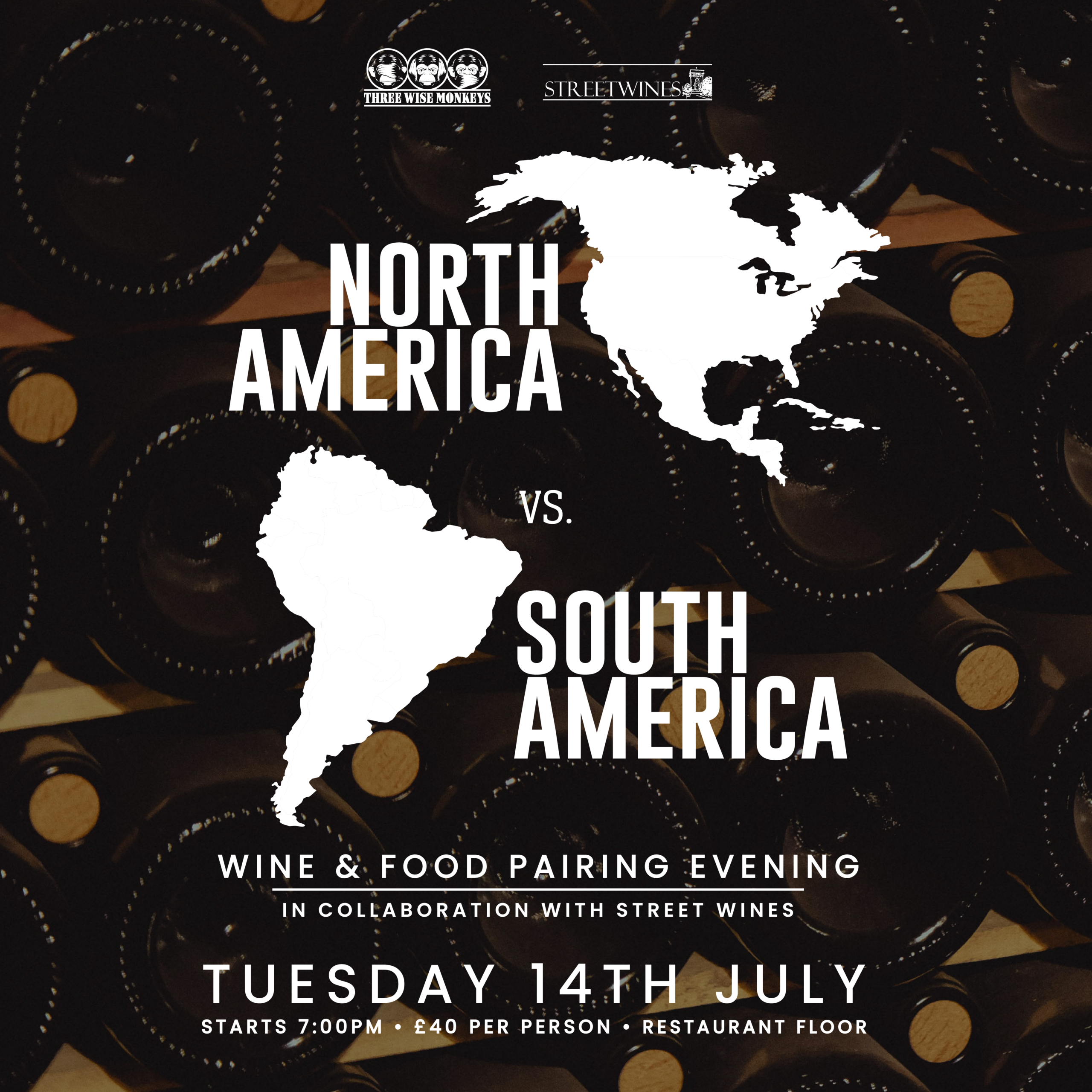 North vs South America Wine & Food Taster Evening